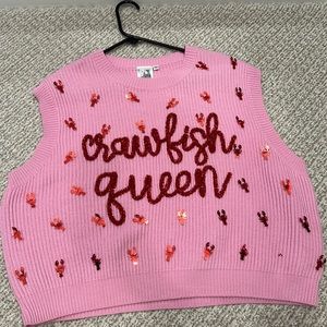 Queen of Sparkles Crawfish Queen Sweater-Vest